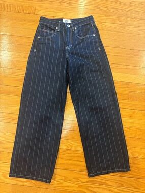 BDG Dark Blue Denim Jeans White stripe with Red Stitching